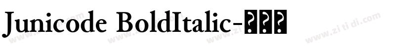 Junicode BoldItalic字体转换